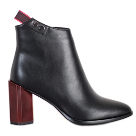 Filippo Čizme na ukrasnom stupu crna crvena