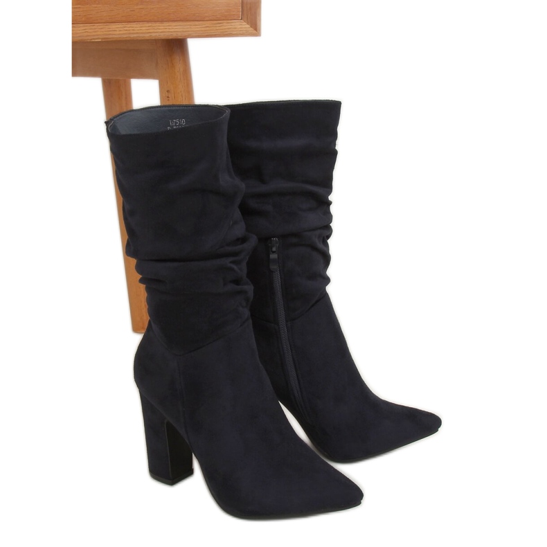 Tamnoplave visoke čizme D7510 D.BLUE mornarsko plava