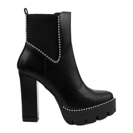 Crne gležnjače s elastičnim patentnim zatvaračem 18801-1 crna