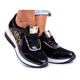 Vinceza Ženske sportske cipele tenisice crna koža 21-7778