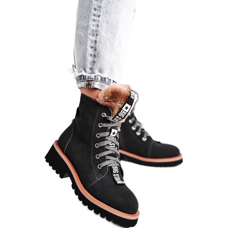 Ženske čizme antilop Big Star Grey GG274903 crno