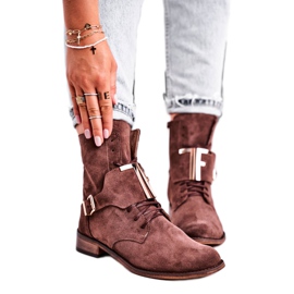 Ženske čizme Nicole Suede Brown 2591 smeđa