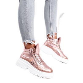 PS1 Ženske sportske cipele zagrijane ružičaste boje Golden Davan ružičasta zlatni