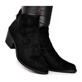 S.Barski Ženske čizme Ravna peta Topla Jesen Crna Mliječna crno