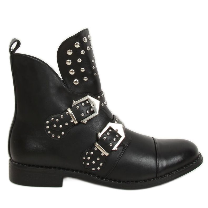 Crne čizme s klinovima crne A2300 Crne crno