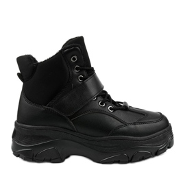 Crne moderne sportske tenisice izrađene od eko kože Soulsille crna