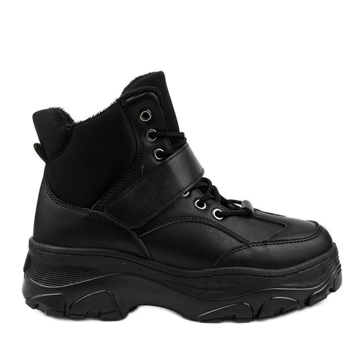 Crne moderne sportske tenisice izrađene od eko kože Soulsille crno