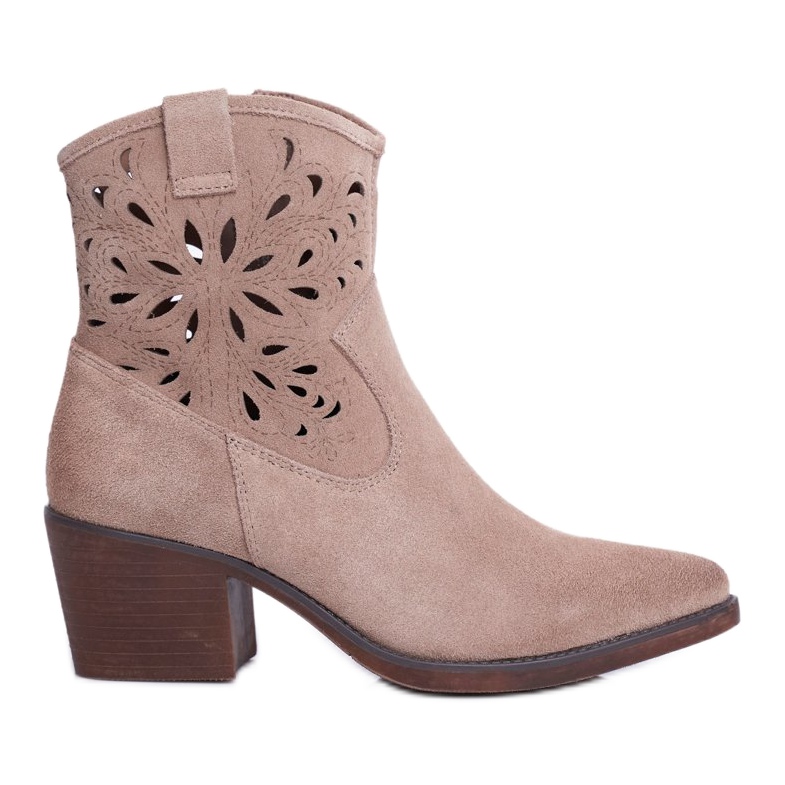 S.Barski Ženske čizme kožne bež Barski 12622-20