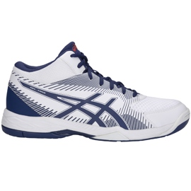 Asics Gel-Task Mt B703Y 100 muške cipele za odbojku bijela tamnoplava bijela