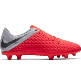 Nike Hypervenom Phantom 3 Club Fg Jr AJ4146 600 nogometna cipela crvena šaren