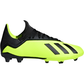 Kopačke Adidas X 18.3 Fg Jr DB2418 višebojan zelena