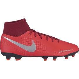 Nike Phantom Vsn Club Df FG / MG AJ6959 600 tenisica za nogomet višebojan crvena