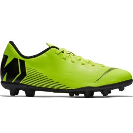 Nike Mercurial Vapor 12 Club Mg Jr AH7350 701 nogometna cipela višebojan zelena