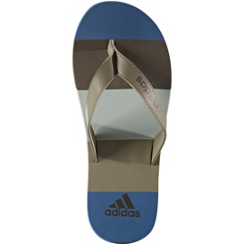 Adidas papuče Eezay s prugama BA8809 plava siva