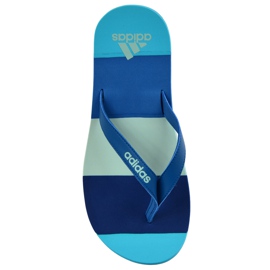 Adidas papuče Eezay prugaste BA8808 tamnoplava plava