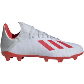 Kopačke adidas X 19.3 Fg Jr srebrne F35365 višebojan srebro