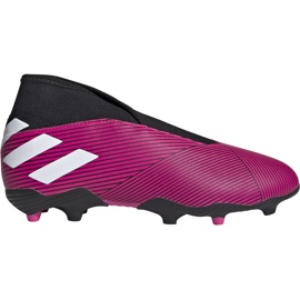 Adidas Nemeziz 19.3 Ll Fg Jr ružičaste nogometne cipele EF8848 crna