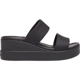 Crocs ženske papuče Brooklyn Mid Wedge W crne 206 219 060 crna
