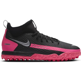 Nike Jr Phantom Gt Academy Df Tf CW6695 006 nogometne cipele crna crna