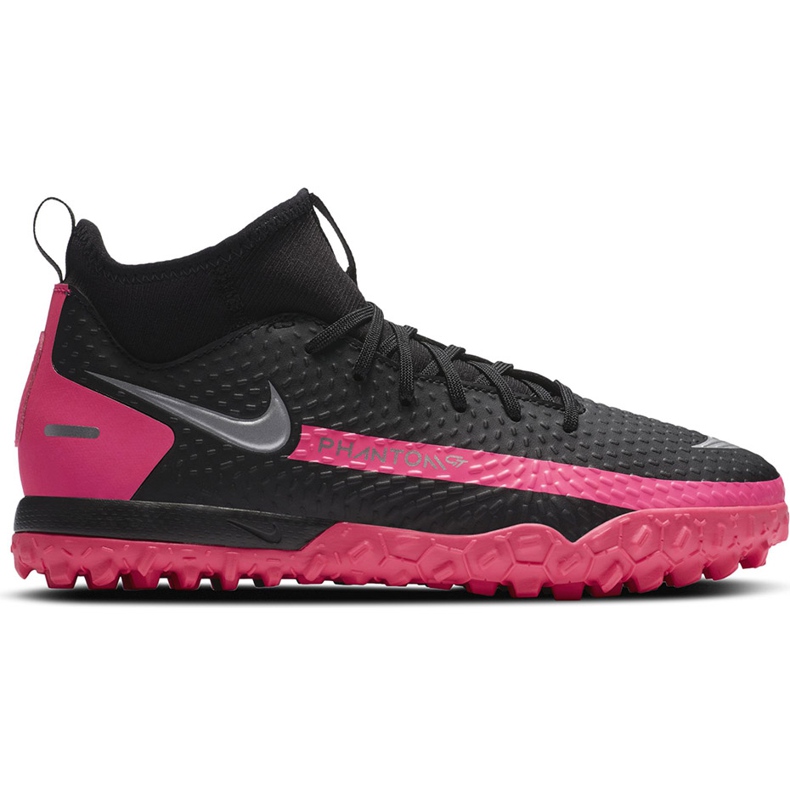 Nike Jr Phantom Gt Academy Df Tf CW6695 006 nogometne cipele crno crno