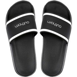 Outhorn muške papuče crno -bijele HOL20 KLM601 20S bijela crna