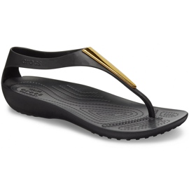 Crocs ženske sandale Serena Metallic Bar Fp W crne i zlatne 206420 751 crna zlatni