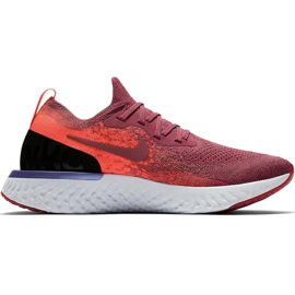 Nike ženske cipele za trčanje Epic React Flyknit bordo-narančasto-crna AQ0070 601 crvena ljubičasta raznobojna