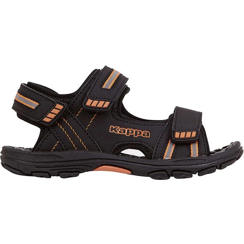 Kappa Symi K Footwear Dječje crne i narančaste sandale za djecu 260685K 1144 crno
