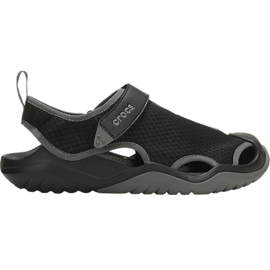 Crocs muške sandale Swiftwater Mesh Deck Sandal M crne 205289 001 crna