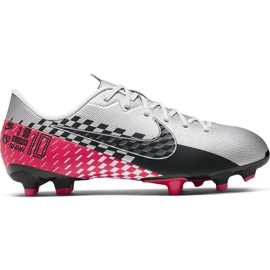 Nogometna cipela Nike Mercurial Vapor 13 Academy Neymar FG / MG Junior AT8125 006 siva siva