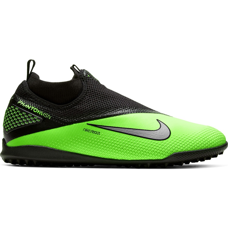 Nike React Phantom Vsn 2 Pro Df Tf CD4174 036 nogometna cipela raznobojna zelena