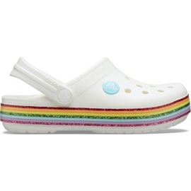 Crocs za djecu Crocband Rainbow Glitter Clg K bijeli 206151 100 bijela