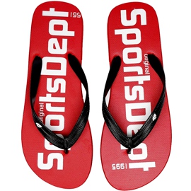 Muške papuče 4F crvene H4L20 KLM006 62S crna crvena