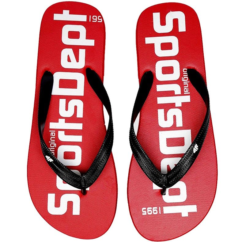 Muške papuče 4F crvene H4L20 KLM006 62S crno crvena