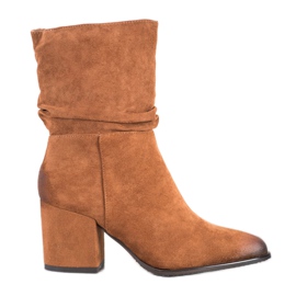 VINCEZA devine čizme smeđa višebojan