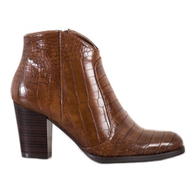 Filippo Modne čizme Snake Print smeđ