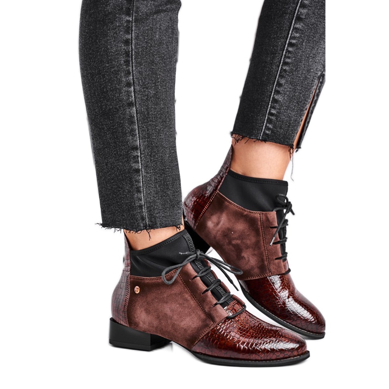 Ženske čizme kožne Maciejka Brown 04744-02 smeđa