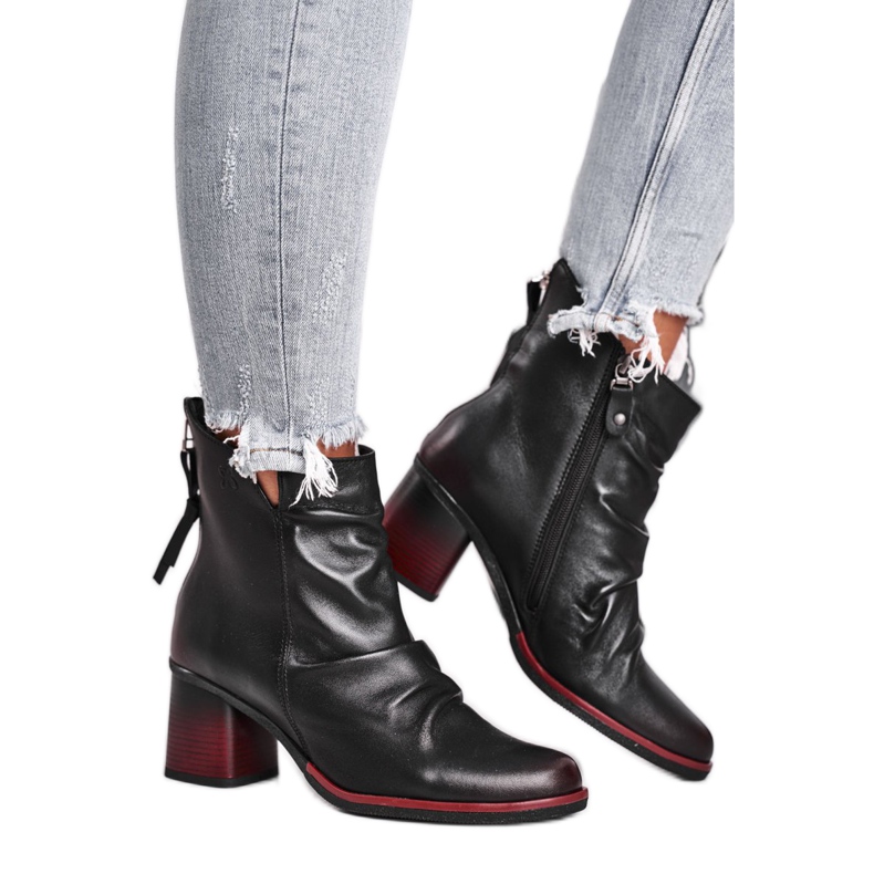 Ženske čizme na visoku petu Maciejka crna 04757-01 crno