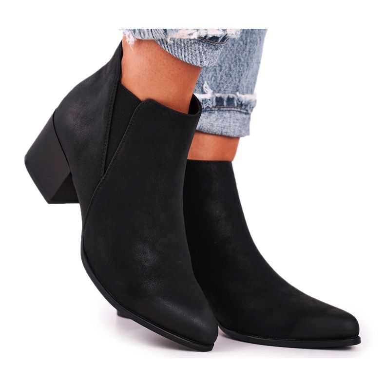 Ženske čizme Sergio Leone Jodhpur čizme Eco Nubuck Black BT621 crno