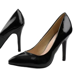 Crne pumpe na peti LEI-02 crna