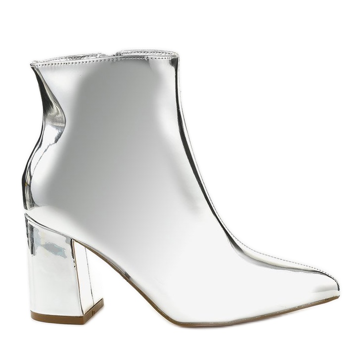 Srebrne gležnjače na postolju SY50P Srebrni patentni zatvarač srebro