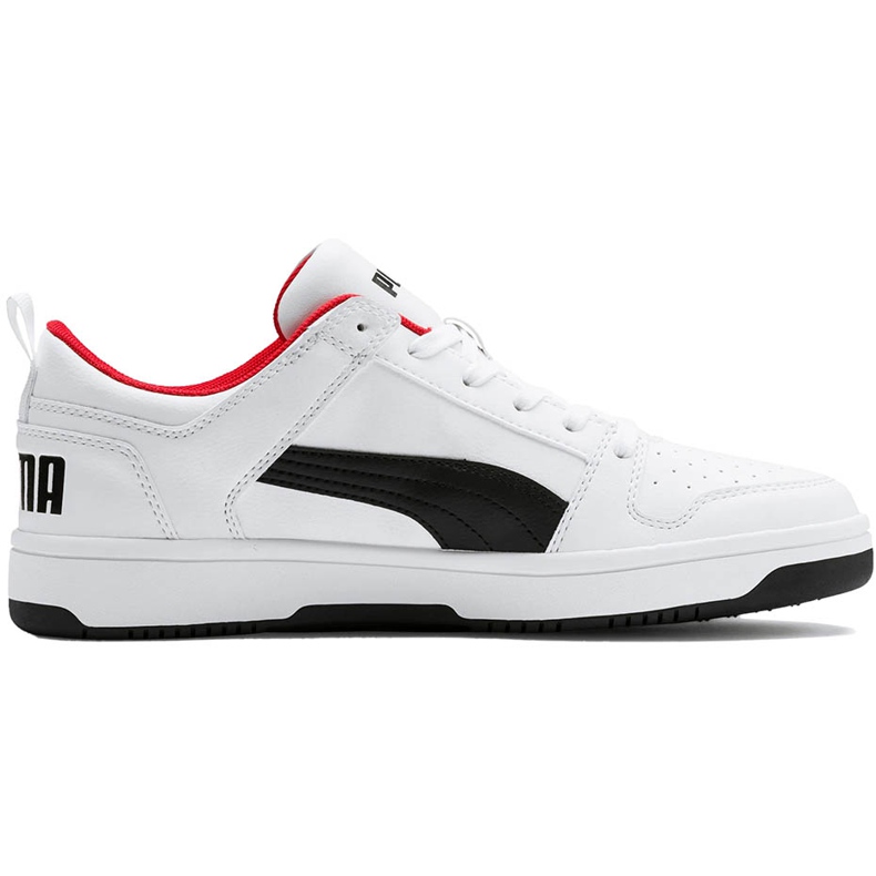 Puma Rebound LayUp Lo Sl muške cipele bijelo-crne 369866 01 bijela crno crvena