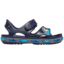 Crocs dječje sandale Crocs Fl Shark Band Sandal B tamnoplava 206365 410