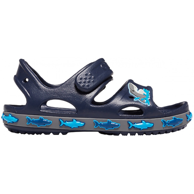 Crocs dječje sandale Crocs Fl Shark Band Sandal B tamnoplava 206365 410 mornarsko plava