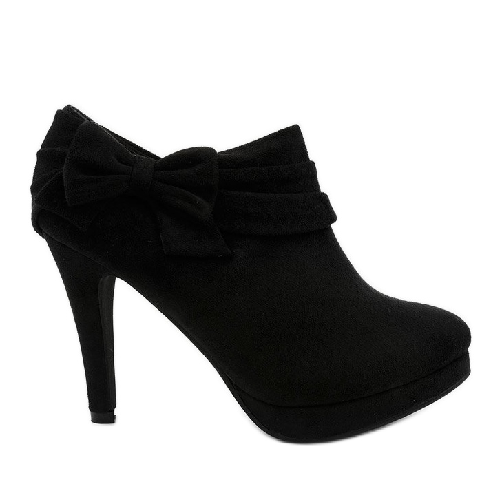 Crne čizme na visoku petu s elastičnim Fharvixom crno