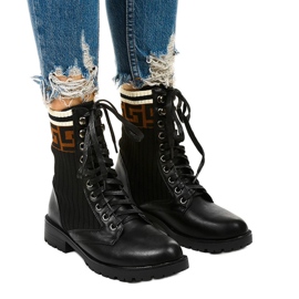 Crne čizme s čarapom Ferniehill bež crna