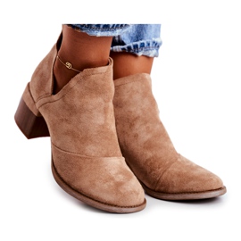 MSMG Ženske gležnjače izrezane bež Mini Meliori