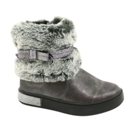 American Club Američke čizme s patentnim zatvaračem od kositra GC26 / 20 srebro siva