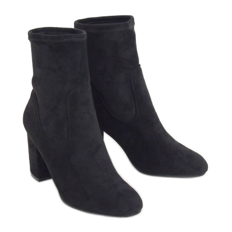 Crna visoka potpetica 7675-GA Crna crno