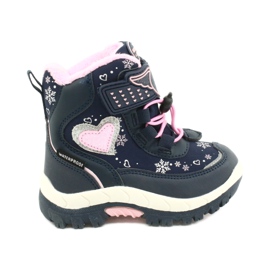 Softshell čizme American Club s mornarskom membranom HL48 / 20 mornarica roze srebro